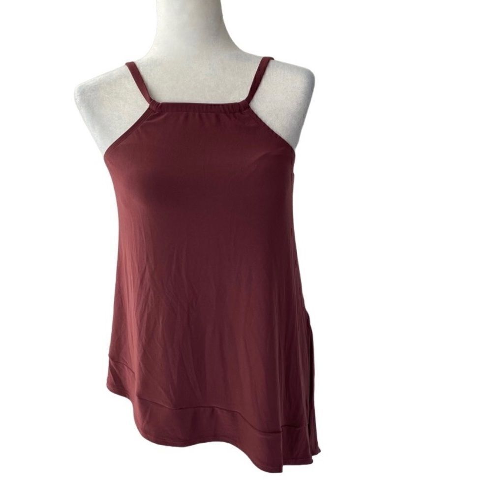 Trimshaper Tankini Burgundy Adjustable Straps Bra SZ 8 NWT